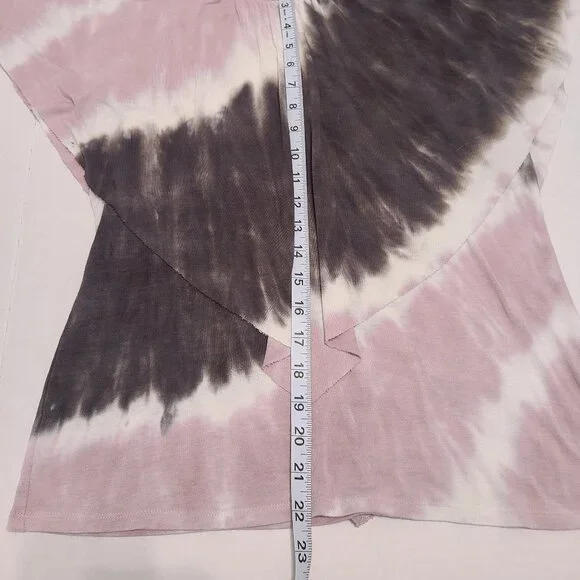 Juicy Couture Tie Dye Draped Flutter Sleeve Top - Size M - Picture 11 of 12